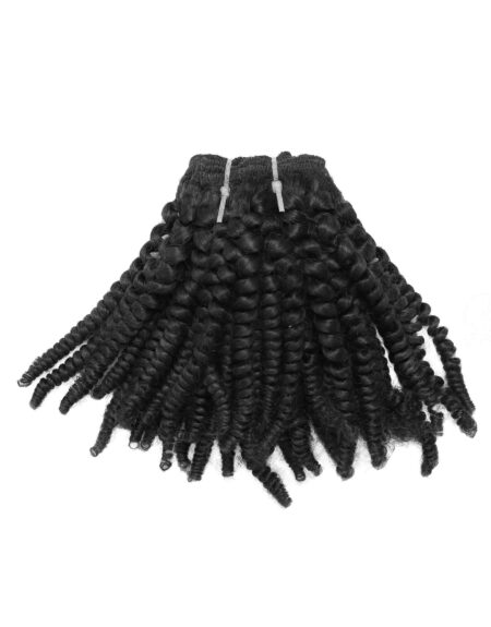 Kinky curly Hair extensions of thicklengths. These are hand-tied hair extensions. Virgin Human hair extensions from south Indian temples.