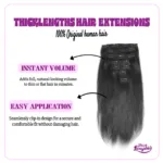 7 Set Clip hair extensions straight