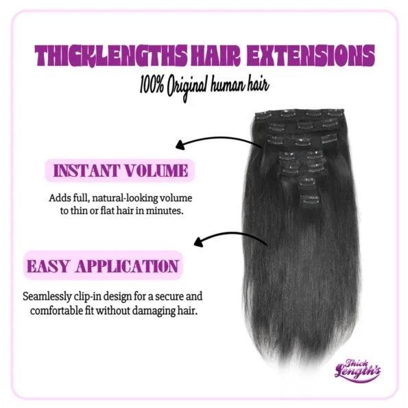 7 set clip extensions human hair