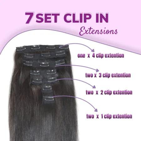 7 set clip extensions straight