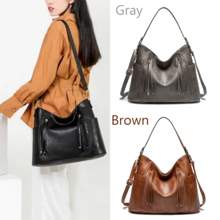 Luxury Women Bag Handbags Women Messenger Bags Leather Designer Handbag  Vintage Big Large Capacity Hobos Female Bag
