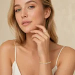 Women's Full Diamond Jewellery Tennis Bracelet & Ring Set, Minimalist Fashion 4mm Copper Zircon Tennis Chain For Cross-border Sales