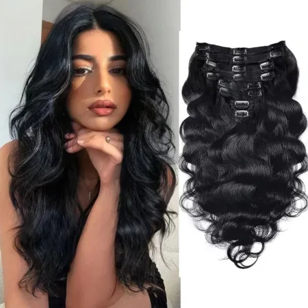 Clip in Hair Extensions Brazilian Body Wave 100% Unprocessed Brazilian Remy Virgin Human Hair Clip Ins 120G 8 Pcs/Lot